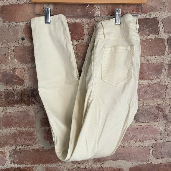 Guess Brittany Skinny Ankle Denim Jeans Butter Yellow Sz 26 - Picture 1 of 4